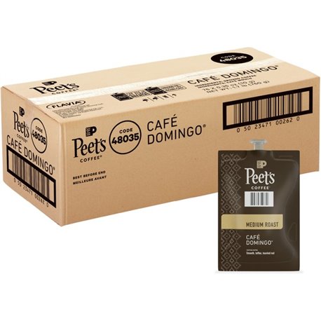 Peet's Freshpack Cafe Domingo Coffee - Compatible with Flavia Aroma, Flavia Barista, FLAVIA Creation 600, Flavia Creation 500, F