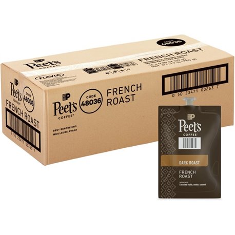 Peet's Freshpack French Roast Coffee - Compatible with Flavia Aroma, Flavia Barista, FLAVIA Creation 600, Flavia Creation 500, F