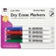 CLI Low Odor Dry Erase Markers - Fine Marker Point - Bullet Marker Point Style - Black, Blue, Red, Green - 4 / Pack