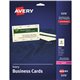 Avery 2" x 3.5" Ivory Business Cards, Sure Feed? Technology, Laser, 250 Cards (5376) - 79 Brightness - A8 - 2" x 3 1/2" - 250 / 