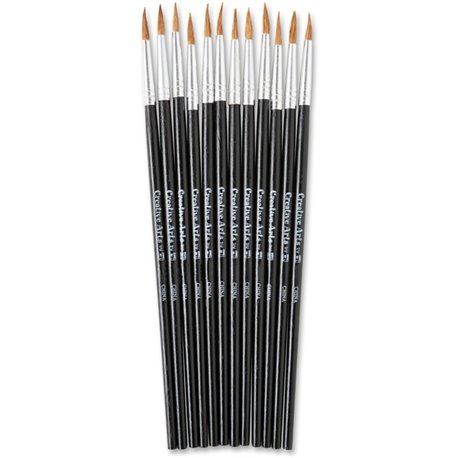 CLI Size 4 Water Color Pointed Brushes - 1 Brush(es) - No. 4 Hardwood - Aluminum Ferrule