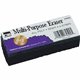 CLI Multi-Purpose Eraser - 2" Width x 5" Length - Washable - Black - Felt - 1Each