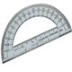 CLI 6" Open Center Protractor - Plastic - Clear - 12 / Box