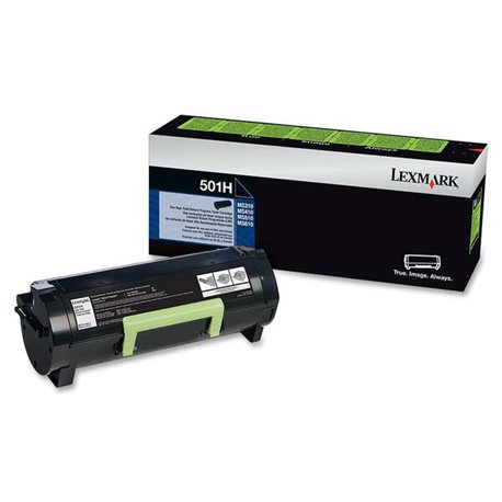 Lexmark Unison 501H Toner Cartridge - Laser - High Yield - 5000 Pages - Black - 1 Each