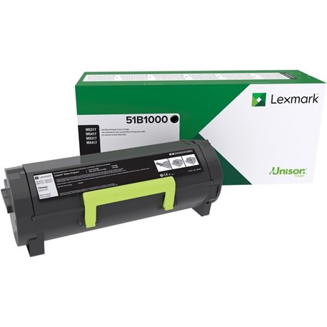 Lexmark Original Laser Toner Cartridge - Black - 1 Each - 2500 Pages