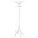 Alba Caf&eacute Coat Stand - 5 Hooks - 10 Pegs - for Coat, Clothes, Accessories - Wood - White - 1 Each