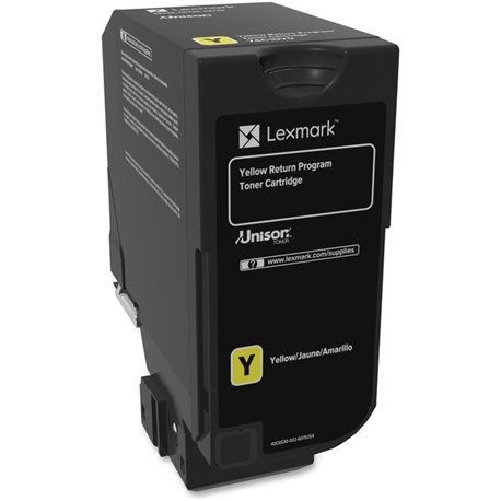 Lexmark Unison Original Toner Cartridge - Laser - Standard Yield - 3000 Pages - Yellow - 1 Each