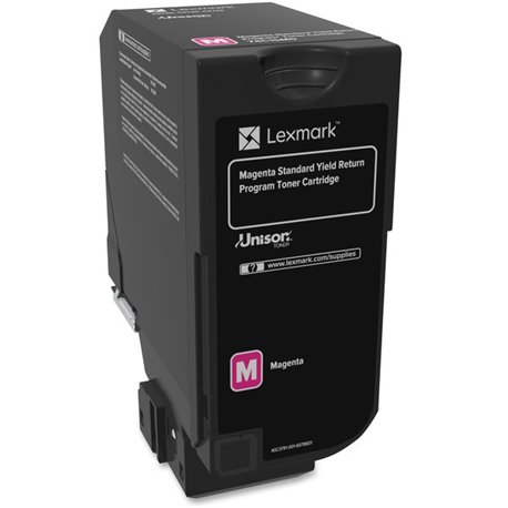 Lexmark Unison Original Toner Cartridge - Laser - Standard Yield - 7000 Pages - Magenta - 1 Each