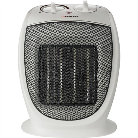 Lorell Ceramic Heater - Ceramic - 2 x Heat Settings - Portable - White
