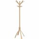 Alba High-capacity Wood Coat Stand - 10 Pegs - for Coat, Clothes - Wood - Light Brown - 1 Each