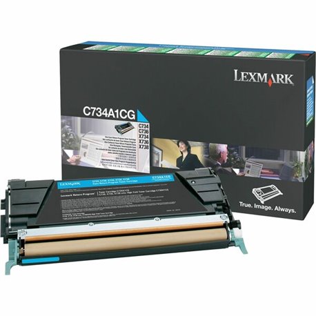 Lexmark Toner Cartridge - Laser - Standard Yield - 6000 Pages - Cyan - 1 Each