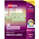 Avery Easy Peel Return Address Labels - 1" Width x 4" Length - Permanent Adhesive - Rectangle - Laser - Clear - Film - 20 / Shee