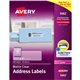 Avery Easy Peel Return Address Labels - 1 21/64" Width x 4" Length - Permanent Adhesive - Rectangle - Laser - Clear - Film - 14 