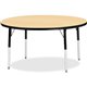 Jonti-Craft Berries Adult Height Color Top Round Table - Laminated Round, Maple Top - Four Leg Base - 4 Legs - Adjustable Height
