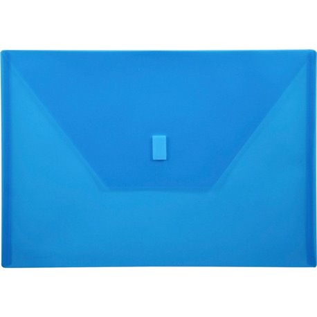 Lion A4 Recycled File Pocket - 8 17/64" x 11 11/16" - Polypropylene - Blue - 20% Recycled - 1 Each