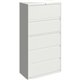 Lorell Fortress Series Lateral File w/Roll-out Posting Shelf - 36" x 18.6" x 67.6" - 5 x Drawer(s) for File - Letter, Legal, A4 