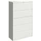 Lorell Fortress Series Lateral File w/Roll-out Posting Shelf - 42" x 18.6" x 67.6" - 5 x Drawer(s) for File - Letter, Legal, A4 