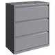 Lorell Fortress Series Lateral File - 36" x 18.6" x 40.3" - 3 x Drawer(s) for File - Letter, Legal, A4 - Hanging Rail, Magnetic 