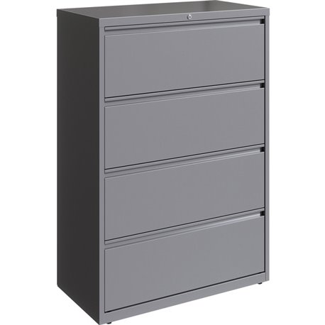 Lorell Fortress Series Lateral File - 36" x 18.6" x 52.5" - 4 x Drawer(s) for File - Letter, Legal, A4 - Lateral - Hanging Rail,