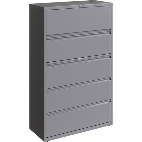 Lorell Fortress Series Lateral File w/Roll-out Posting Shelf - 42" x 18.6" x 67.6" - 2 x Drawer(s) for File - Letter, Legal, A4 