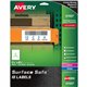 Avery Surface Safe ID Label - 3 1/4" Width x 8 3/8" Length - Removable Adhesive - Rectangle - Laser, Inkjet - White - Film - 3 /