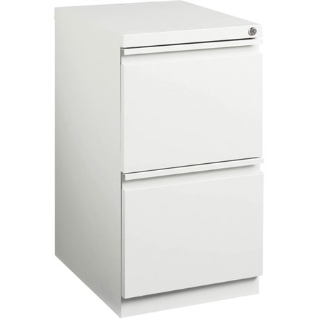 Lorell 20" File/File Mobile File Cabinet with Full-Width Pull - 15" x 19.9" x 27.8" for File - Letter - Mobility, Ball-bearing S