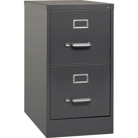 Lorell Fortress Series 26-1/2" Commercial-Grade Vertical File Cabinet - 15" x 26.5" x 28.4" - 2 x Drawer(s) for File - Letter - 