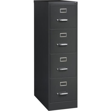 Lorell Fortress Series 26-1/2" Commercial-Grade Vertical File Cabinet - 15" x 26.5" x 52" - 4 x Drawer(s) for File - Letter - Ve