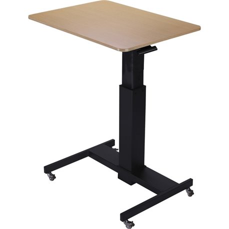 Lorell 28" Sit-to-Stand School Desk - For - Table TopBlack Oak Square Top - Height Adjustable - 24" to 40" Adjustment - 40" Heig