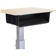 Lorell Sit-to-Stand School Desk w/Large Book Box - Large x 20" Width x 15" Depth x 5" Height - Black