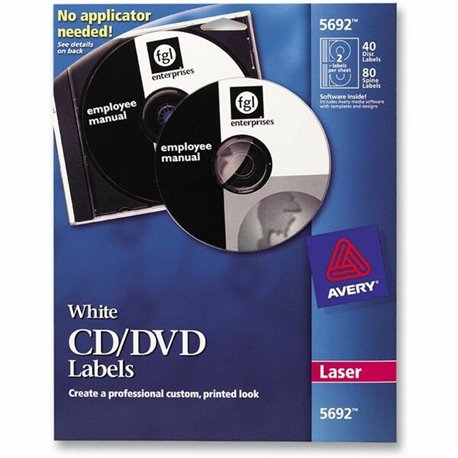 Avery Optical Disc Label - Laser - 40 / Pack