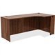 Lorell Essentials Series Right Corner Credenza - 72" x 36"29.5" , 0.1" Edge - Material: Metal - Finish: Walnut, Laminate