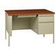 Lorell Fortress Series 45-1/2" Right Single-Pedestal Desk - 45.5" x 24"29.5" , 1.1" Table Top - Box, File Drawer(s) - Single Ped