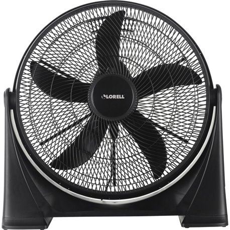 Lorell Box Fan - 20" Diameter - 3 Speed - Tilt Adjustment, Lightweight - 24.2" Height x 24.2" Width x 7.2" Depth - Plastic - Bla