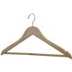 Lorell Wooden Coat Hangers - for Coat, Clothes, Garment - Wooden, Metal - Natural - 30 / Carton