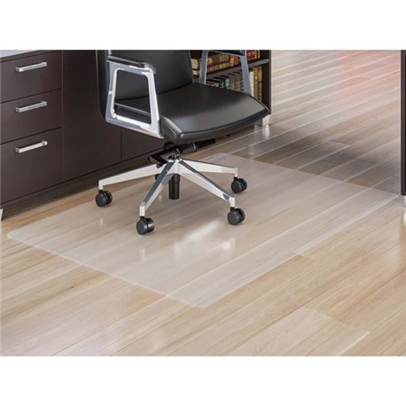 Lorell Oversized Chairmat - Hard Floor - 60" Width x 79" Depth - Rectangular - Polycarbonate - Clear - 1Each