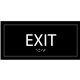 Lorell Exit Sign - 1 Each - 4" Width x 8" Height - Rectangular Shape - Surface-mountable - Easy Readability, Injection-molded - 