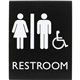 Lorell Unisex Handicap Restroom Sign - 1 Each - Restroom (Man/Woman/Wheelchair) Print/Message - 6.4" Width x 8.5" Height - Recta