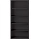 Lorell Fortress Series Bookcase - 34.5" x 13" x 72" - 5 x Shelf(ves) - Black - Powder Coated - Steel - Recycled