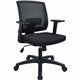 Lorell SOHO Mesh Mid-back Task Chair - Black Fabric Seat - Black Mesh Back - Mid Back - 5-star Base - Armrest - 1 Each