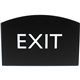 Lorell Exit Sign - 1 Each - 4.5" Width x 6.8" Height - Curved Shape - Surface-mountable - Easy Readability, Braille - Indoor - P