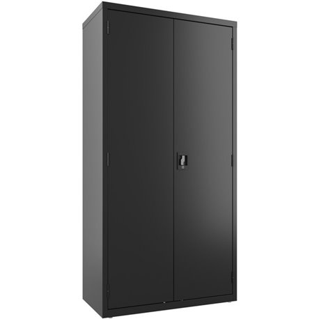 Lorell Wardrobe Storage Cabinet - 36" x 18" x 72" - 2 x Shelf(ves) - Durable, Welded, Recessed Handle, Removable Lock, Locking S