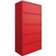 Lorell Fortress Series Lateral File w/Roll-out Posting Shelf - 36" x 18.8" x 67.8" - 5 x Drawer(s) for File - Letter, Legal, A4 