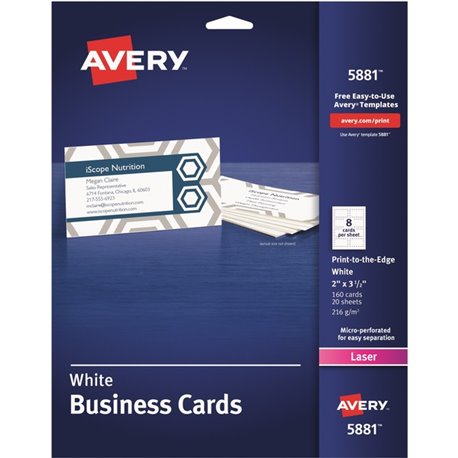 Avery Shipping Address Labels, Inkjet Printers, 25 Labels, Full Sheet Labels, Permanent Adhesive, TrueBlock (8165) - Avery TrueB