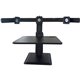 Lorell Deluxe Light-Touch 3-Monitor Desk Riser - Up to 32" Screen Support - 35" Height x 26" Width x 27.3" Depth - Desk - Black