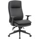 Lorell Soft High-back Executive Office Chair - Black Vinyl Seat - Black Vinyl Back - Black Frame - High Back - 5-star Base - Arm