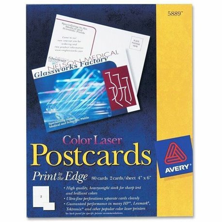 Avery Easy Peel White Inkjet Mailing Labels - 1 3/4" Width x 1/2" Length - Permanent Adhesive - Rectangle - Inkjet - White - Pap