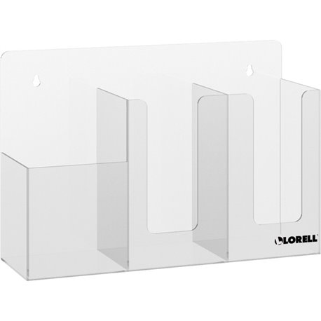 Lorell Sanitation Station - 9.9" Height x 14.8" Width x 4.5" Depth - Wall Mountable, Freestanding, Countertop, Tabletop - Acryli