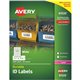 Avery TrueBlock ID Label - Waterproof - Permanent Adhesive - Rectangle - Laser - White - Film - 60 / Sheet - 50 Total Sheets - 3