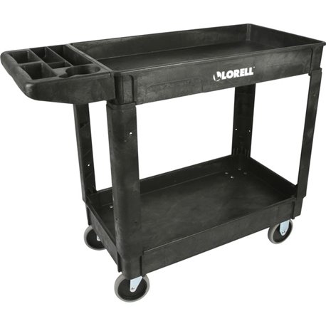 Lorell Storage Bin Utility Cart - 550 lb Capacity - 4 Casters - 5" Caster Size - Structural Foam - x 37.5" Width x 17" Depth x 3